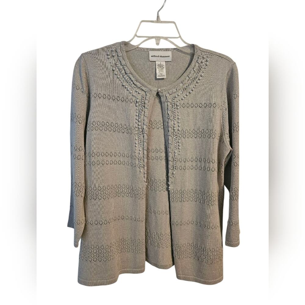 Alfred Dunner Woman's embellished cardigan sweater size Small
